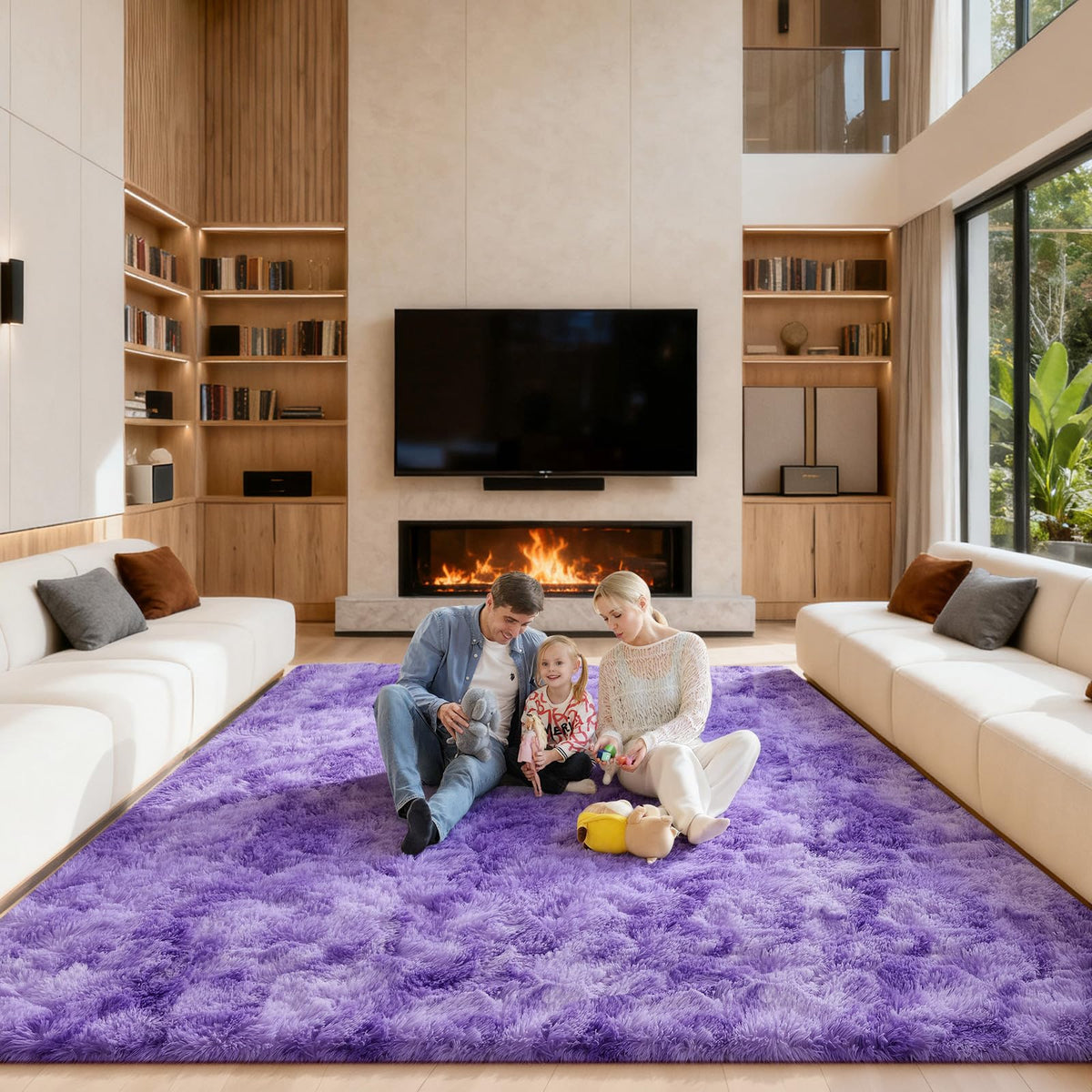 Pink Rug for Bedroom, 2x3 Small Fluffy Area Rugs for Living Room