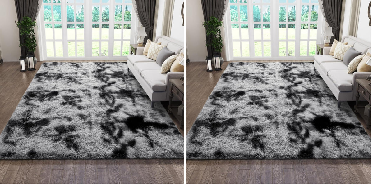 Ophanie 2x6 Washable Runner Rug for Hallway,Non-Slip Fluffy Soft Bedside Rugs, Bedroom Living Room Grey Shaggy Gray Carpet for Kids Girls Boys Dorm Nursery Home Decor Aesthetic