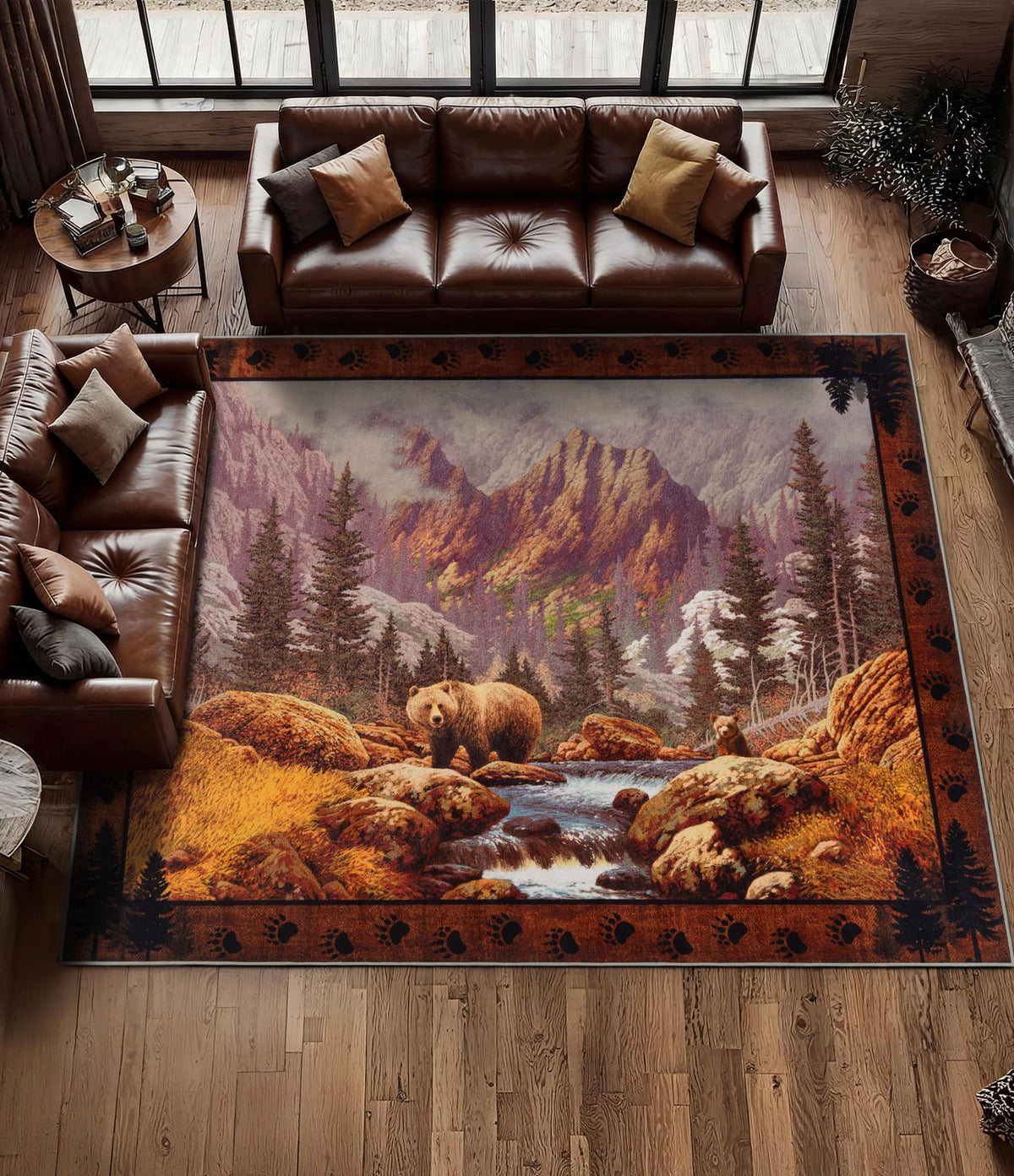 YIHOUSE Washable Rustic Cabin Runner Rug 2x6 Hallway
