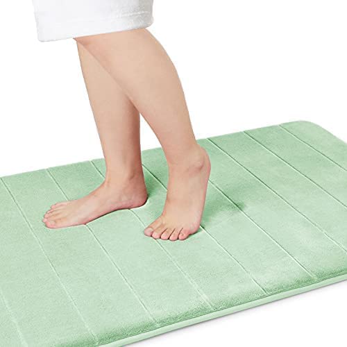 Yimobra Memory Foam Bath Mat, Super Soft & Absorbent Bathroom Rug, Grey