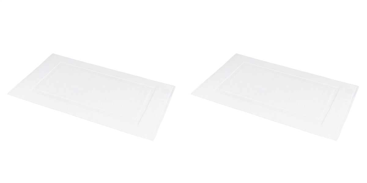Amazon Basics Banded Bathroom Bath Rug Mat, 100% Cotton, 31 x 20 inches, Soft Silver