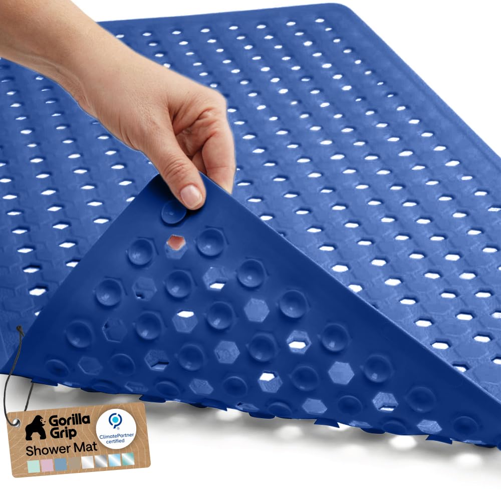 GORILLA GRIP Bath Tub Shower Mat, Bathtub Floor Liner, 35x16 Clear