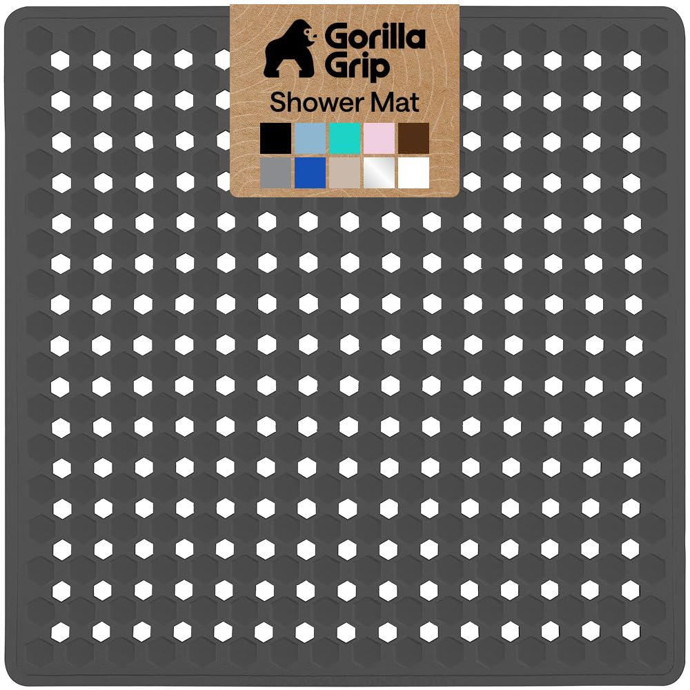 GORILLA GRIP Bath Tub Shower Mat, Bathtub Floor Liner, 35x16 Clear
