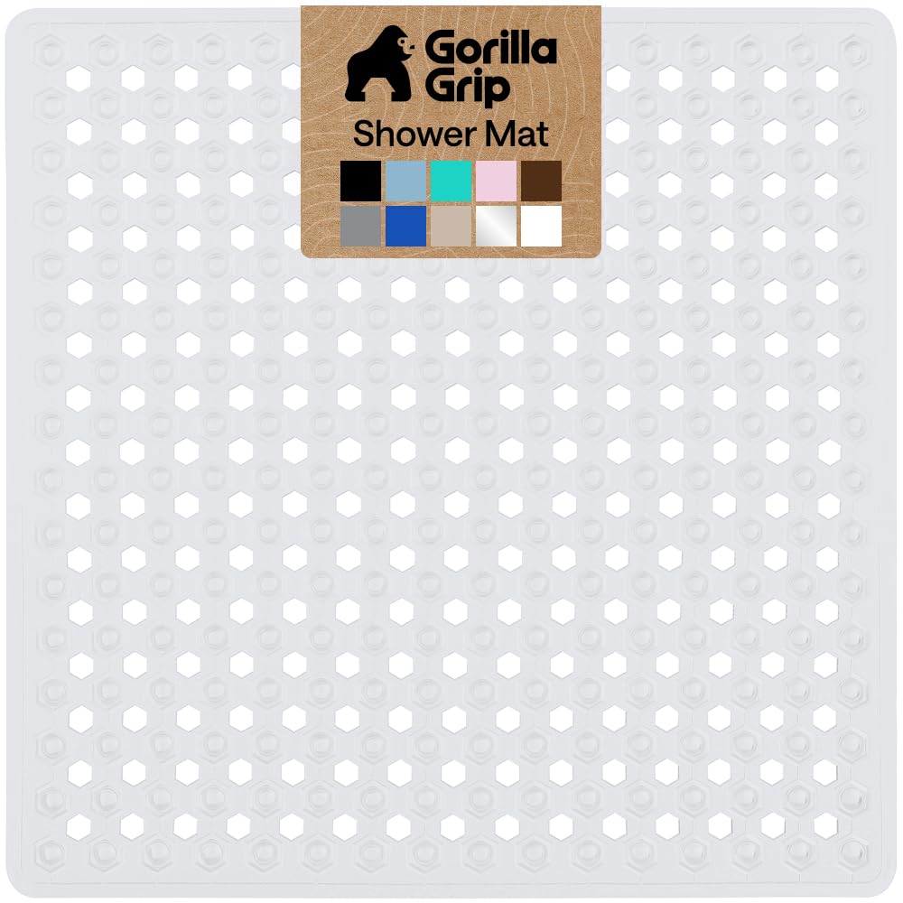 GORILLA GRIP Bath Tub Shower Mat, Bathtub Floor Liner, 35x16 Clear