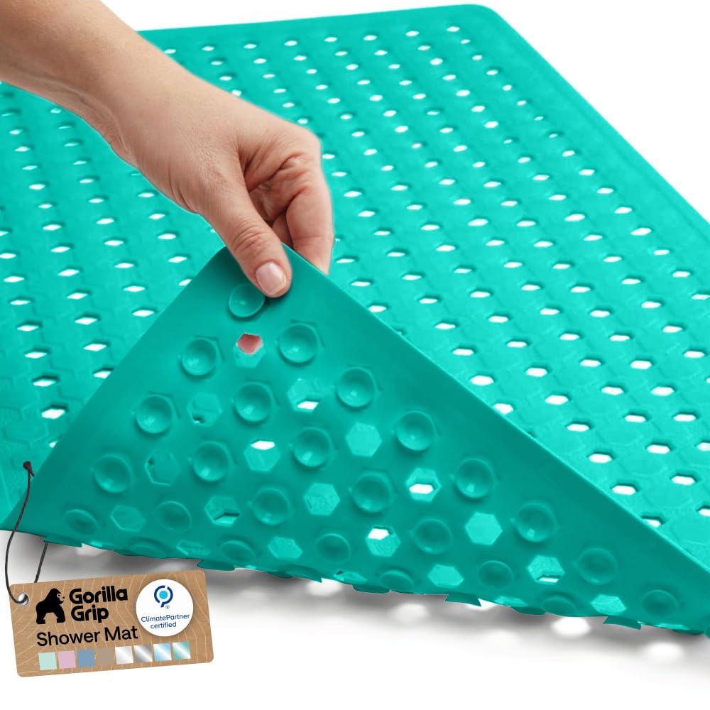 GORILLA GRIP Bath Tub Shower Mat, Bathtub Floor Liner, 35x16 Clear