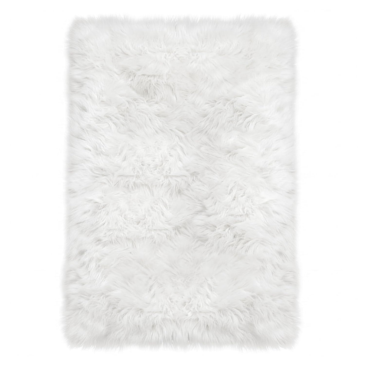 Latepis White Sheepskin Rug 2x3 Faux Fur Sheepskin Rug for Living Room Fluffy Washable Rugs for Bedroom Luxury Room Decor Furry Rugs Rectangle