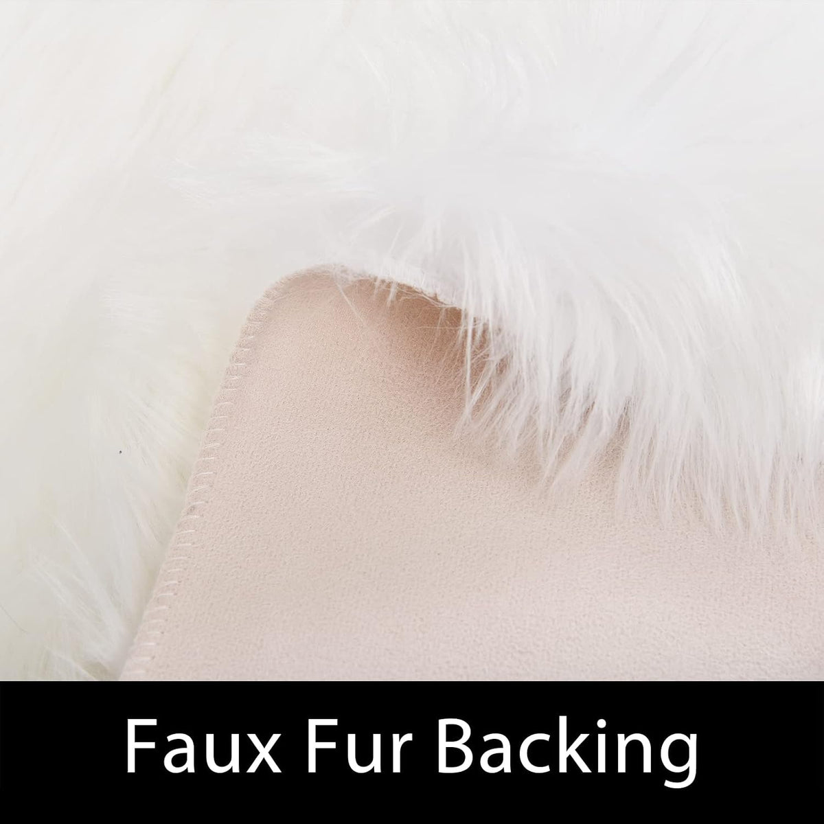 Latepis White Sheepskin Rug 2x3 Faux Fur Sheepskin Rug for Living Room Fluffy Washable Rugs for Bedroom Luxury Room Decor Furry Rugs Rectangle