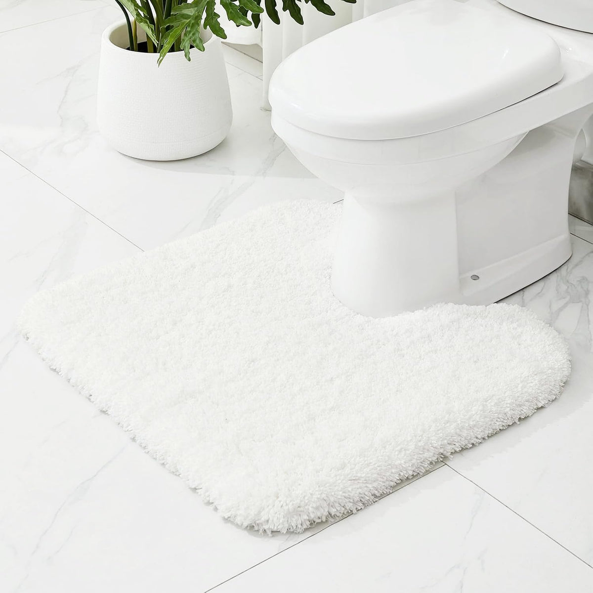 Microfiber Bathroom Rugs 24x17 Absorbent Soft Non Slip, Blue