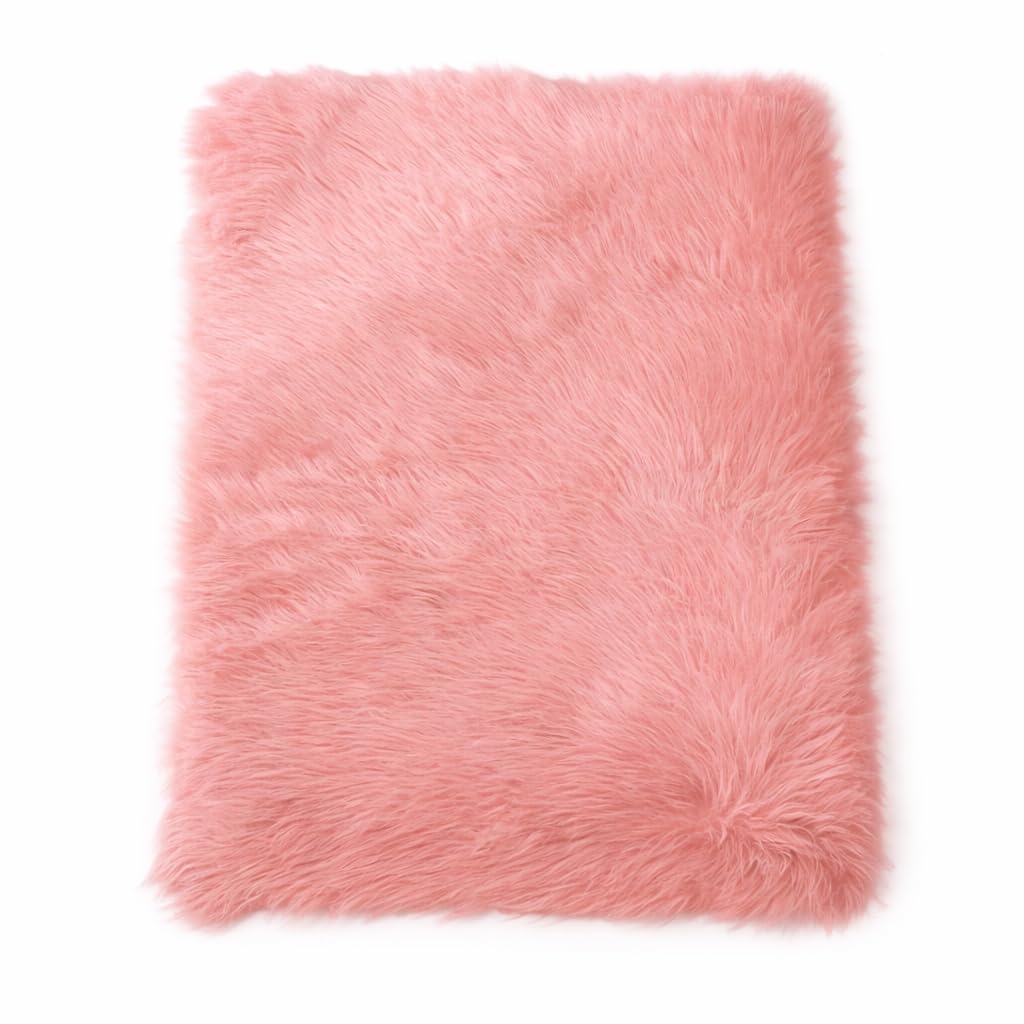 Goolela White Fluffy Faux Fur Rug for Bedroom Faux Sheepskin Rug 2x3 White Fuzzy Furry Bedside Carpet Dining Room Playroom Dorm Small Washable Rectangle