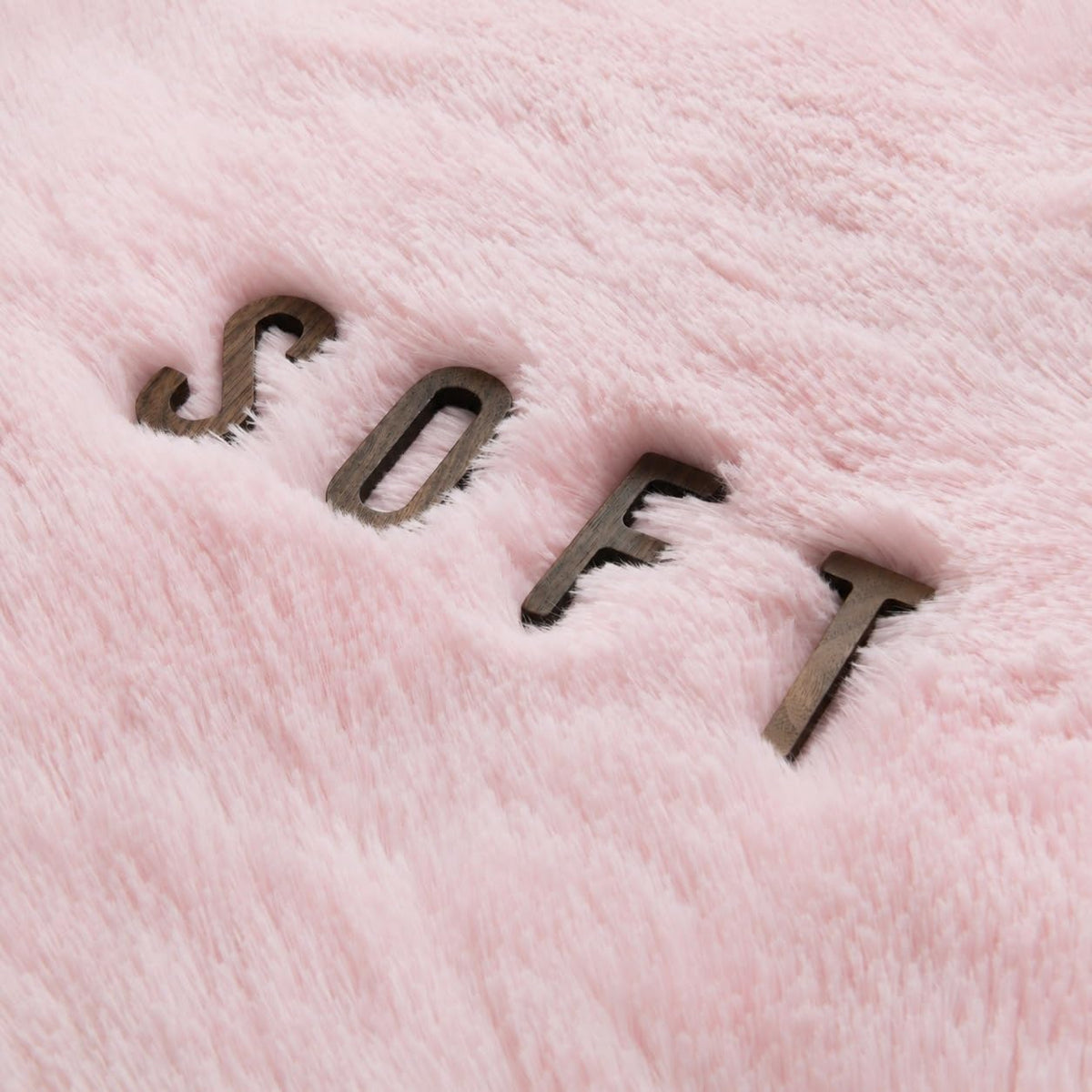 Baby Pink Fluffy Area Rug, Soft Washable, 2x5 Ft for Bedside
