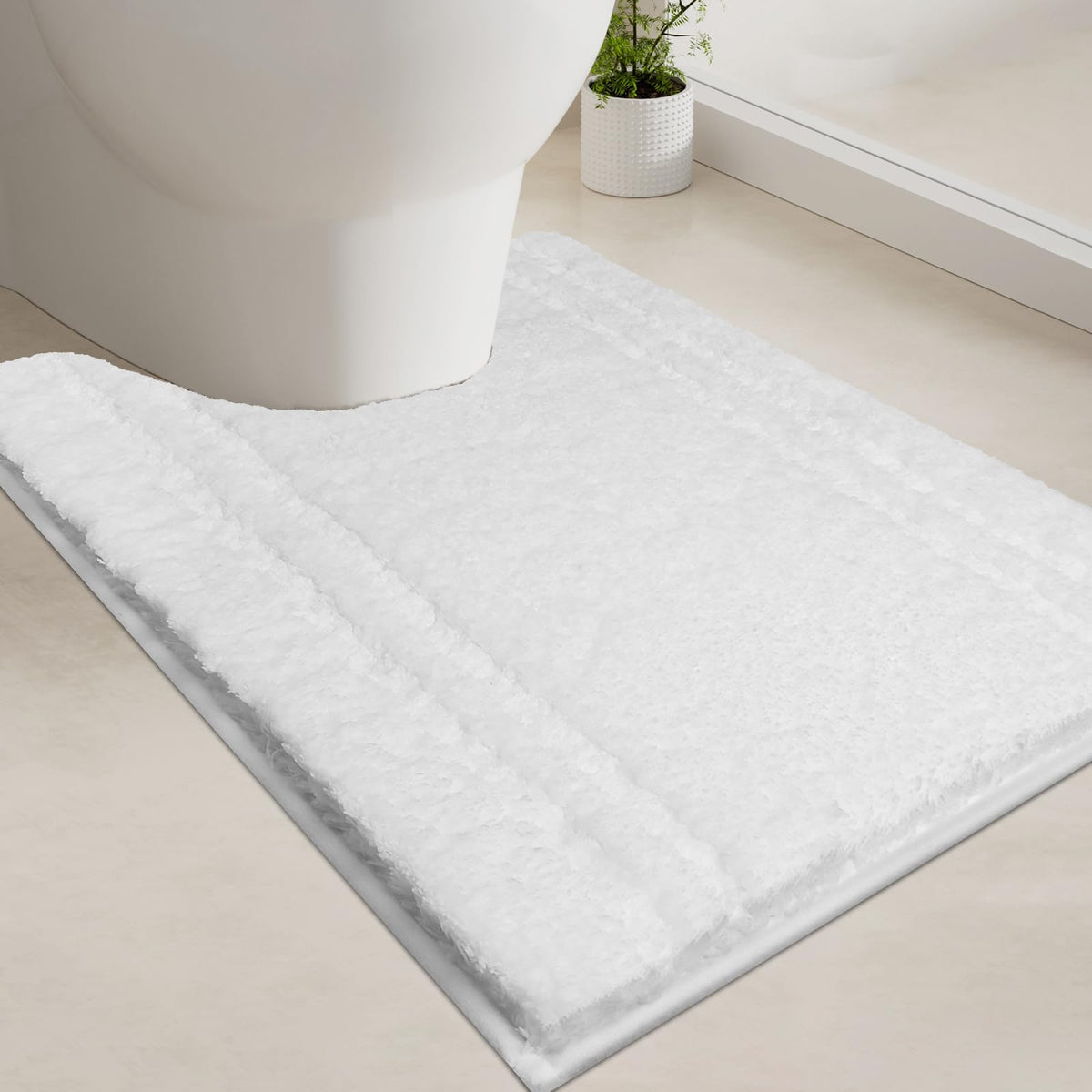 PURRUGS Bathroom Rug, Bath Mat, 20" x 30", Beige