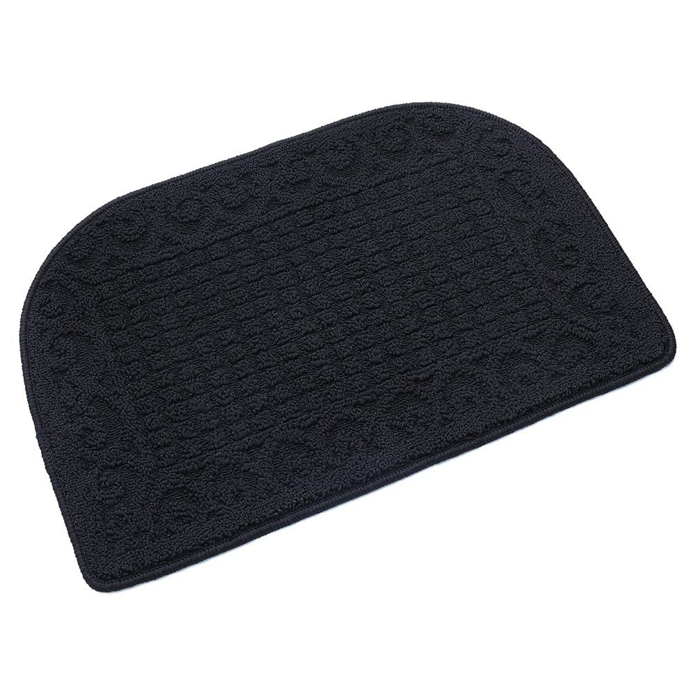 COSY HOMEER 27x18 Half Round Kitchen Rug,Non Slip Washable Mat,Burgundy 1PC
