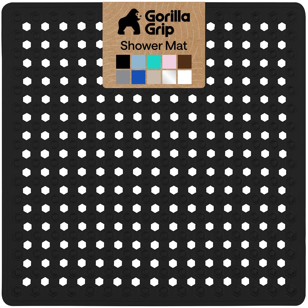 GORILLA GRIP Bath Tub Shower Mat, Bathtub Floor Liner, 35x16 Clear