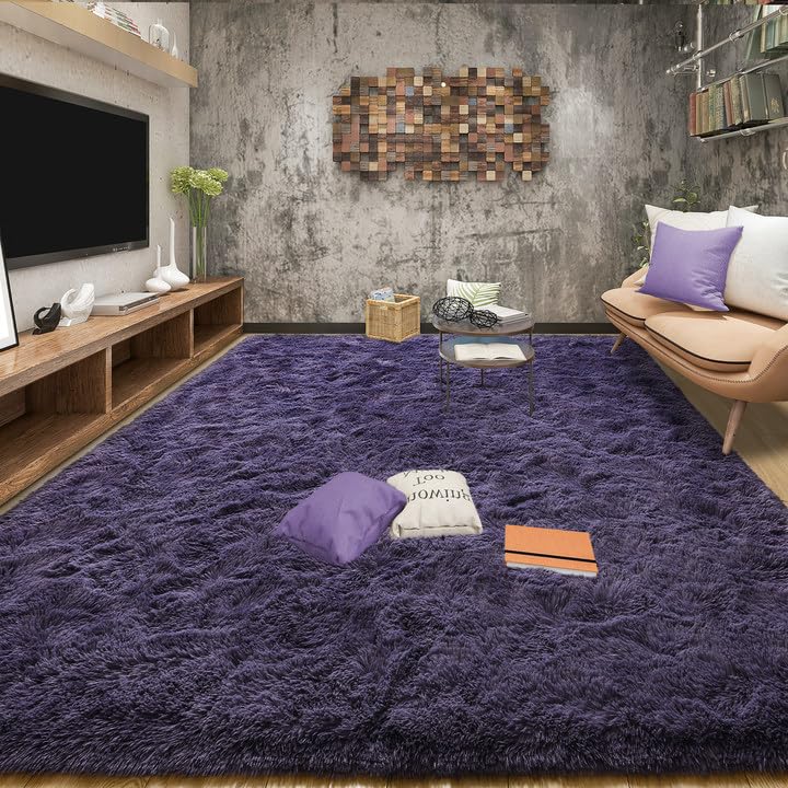 Tepook Black Soft Runner Rugs for Bedroom 2x6 ft with Rubber Backing