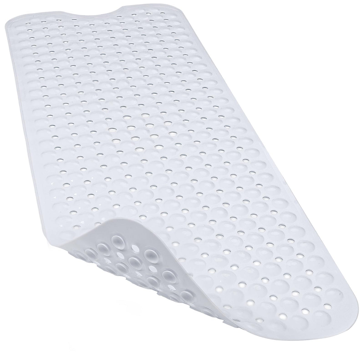 Bathtub and Shower Mats, 40x16 Inch Extra Large Non Slip Soft Bath Tub Mat with Suction Cups and Drain Holes for Bathroom Floor and Keep Tubs Clean, Machine Washable, Black