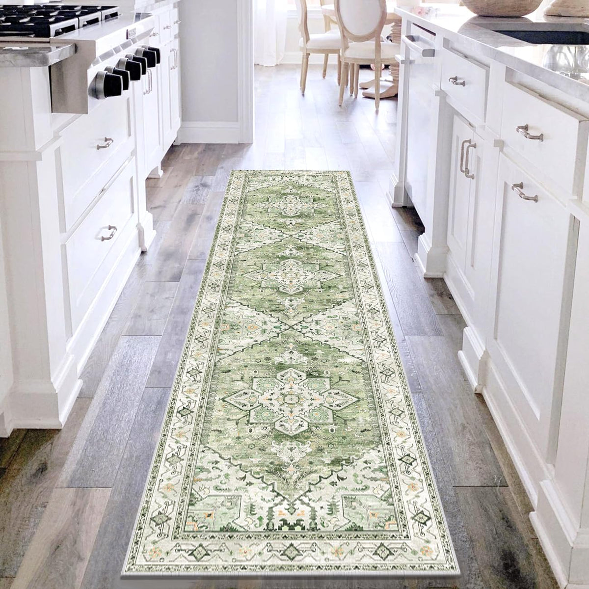 Yamaziot Washable Runner Rug, 2x8 Non-Slip Boho Vintage Hallway Kitchen Rug