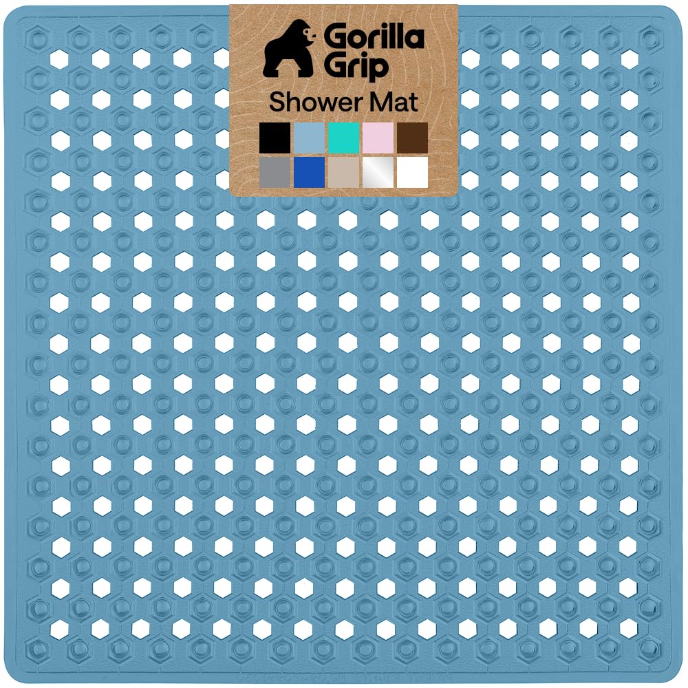 GORILLA GRIP Bath Tub Shower Mat, Bathtub Floor Liner, 35x16 Clear