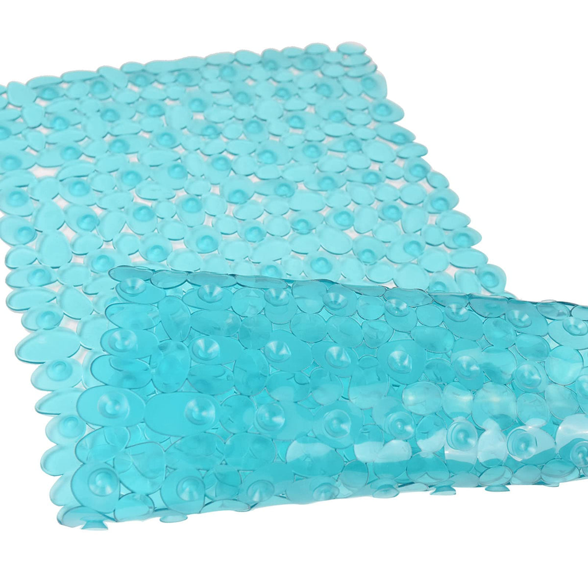 Pebble Bathtub Mat Non Slip 35" X 16" with Suction Cups,Black