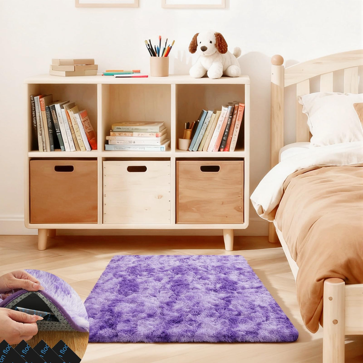 Pink Rug for Bedroom, 2x3 Small Fluffy Area Rugs for Living Room