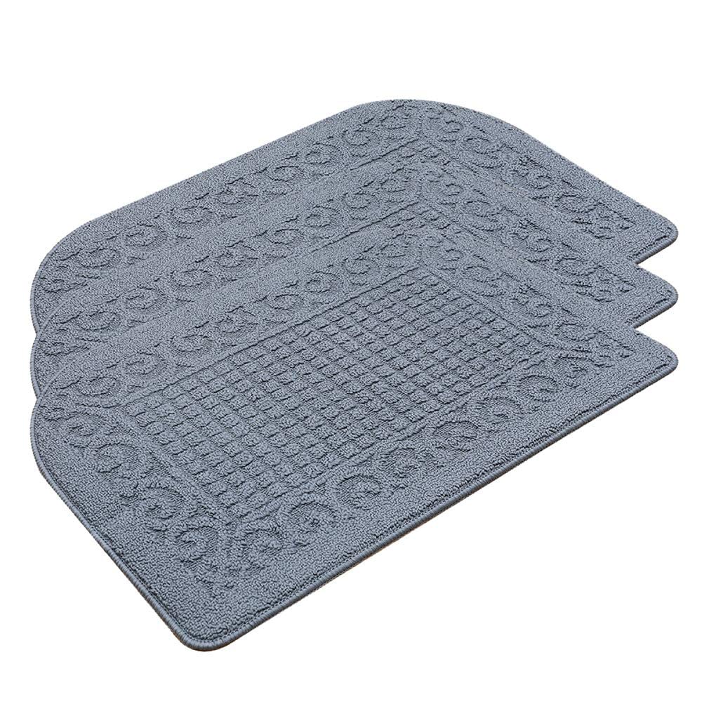 COSY HOMEER 27x18 Half Round Kitchen Rug,Non Slip Washable Mat,Burgundy 1PC