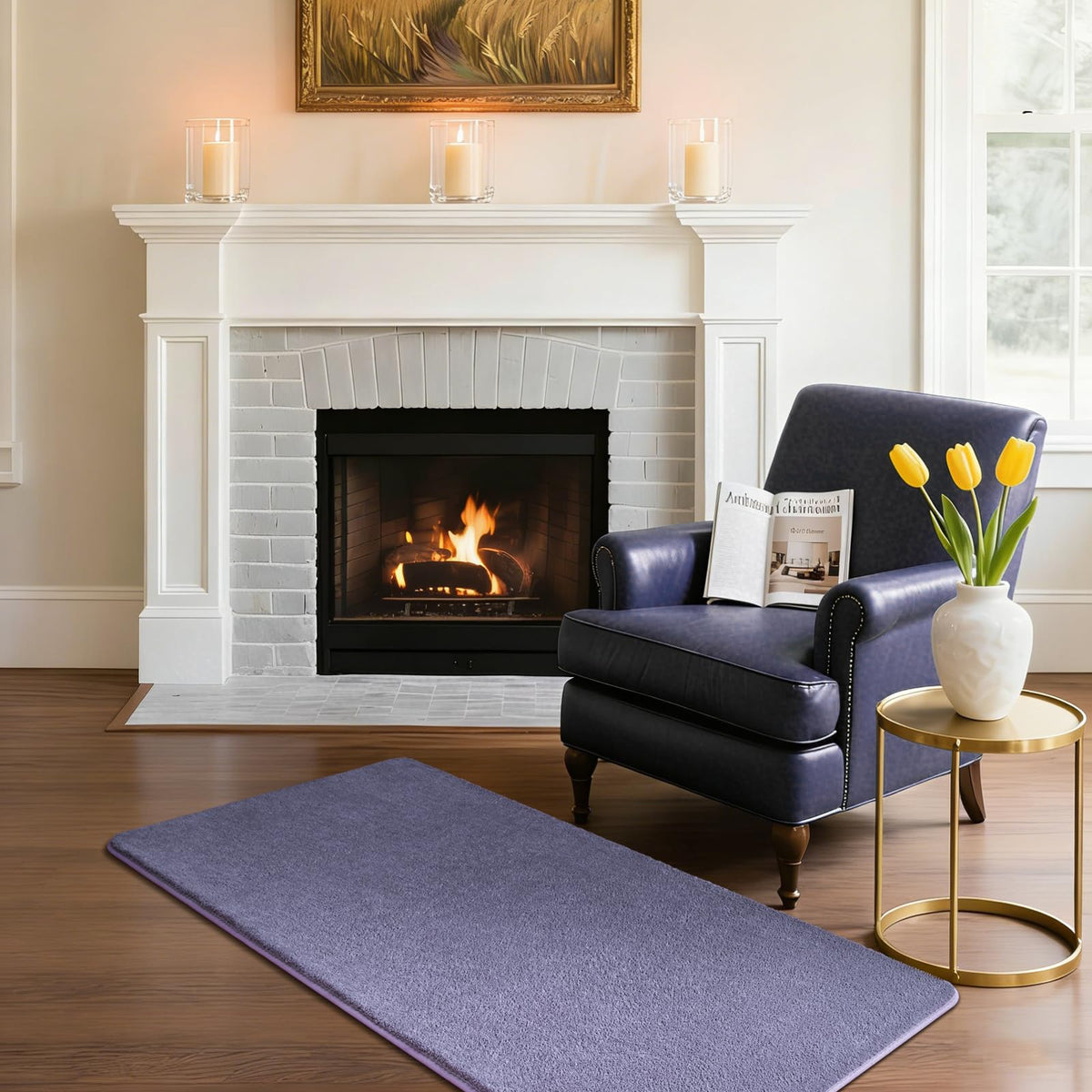 HOMORE 2x3 Small Black Rug, Soft Memory Foam Rugs for Bedroom College Dorm