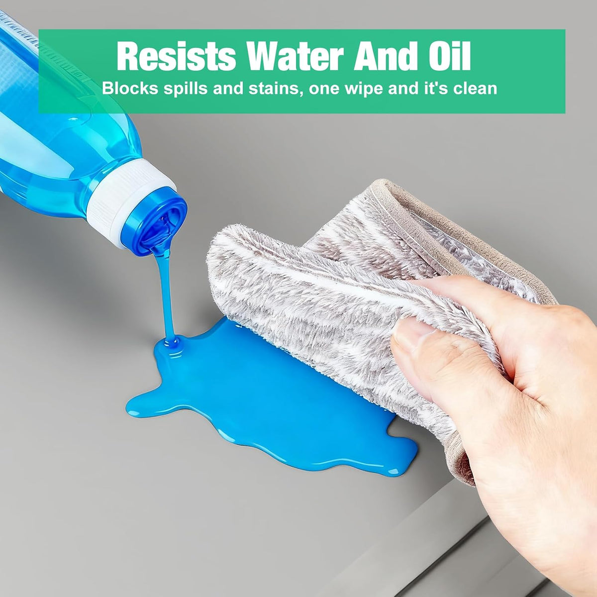 Under Sink Mat 22" X 19", Waterproof Silicone Cabinet Kitchen Liner, Gray