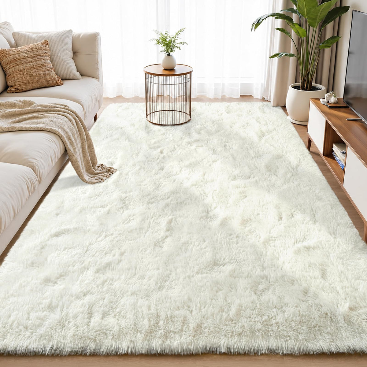 Zentavio 2x6 Runner Rugs for Hallway Shag Soft Bedroom Bedside Rugs Non Slip Fluffy Carpet for Kids Girls Boys Home Decor Aesthetic Dorm Nursery Tie-Dyed Black Grey