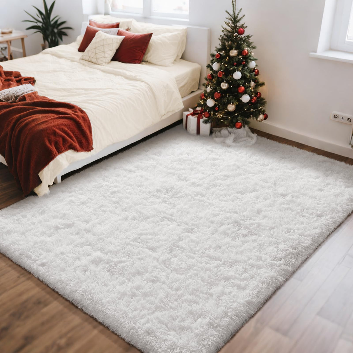 Ophanie 2x6 Washable Runner Rug for Hallway,Non-Slip Fluffy Soft Bedside Rugs, Bedroom Living Room Grey Shaggy Gray Carpet for Kids Girls Boys Dorm Nursery Home Decor Aesthetic