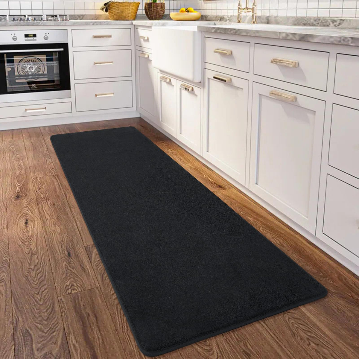 HOMORE 2x3 Small Black Rug, Soft Memory Foam Rugs for Bedroom College Dorm