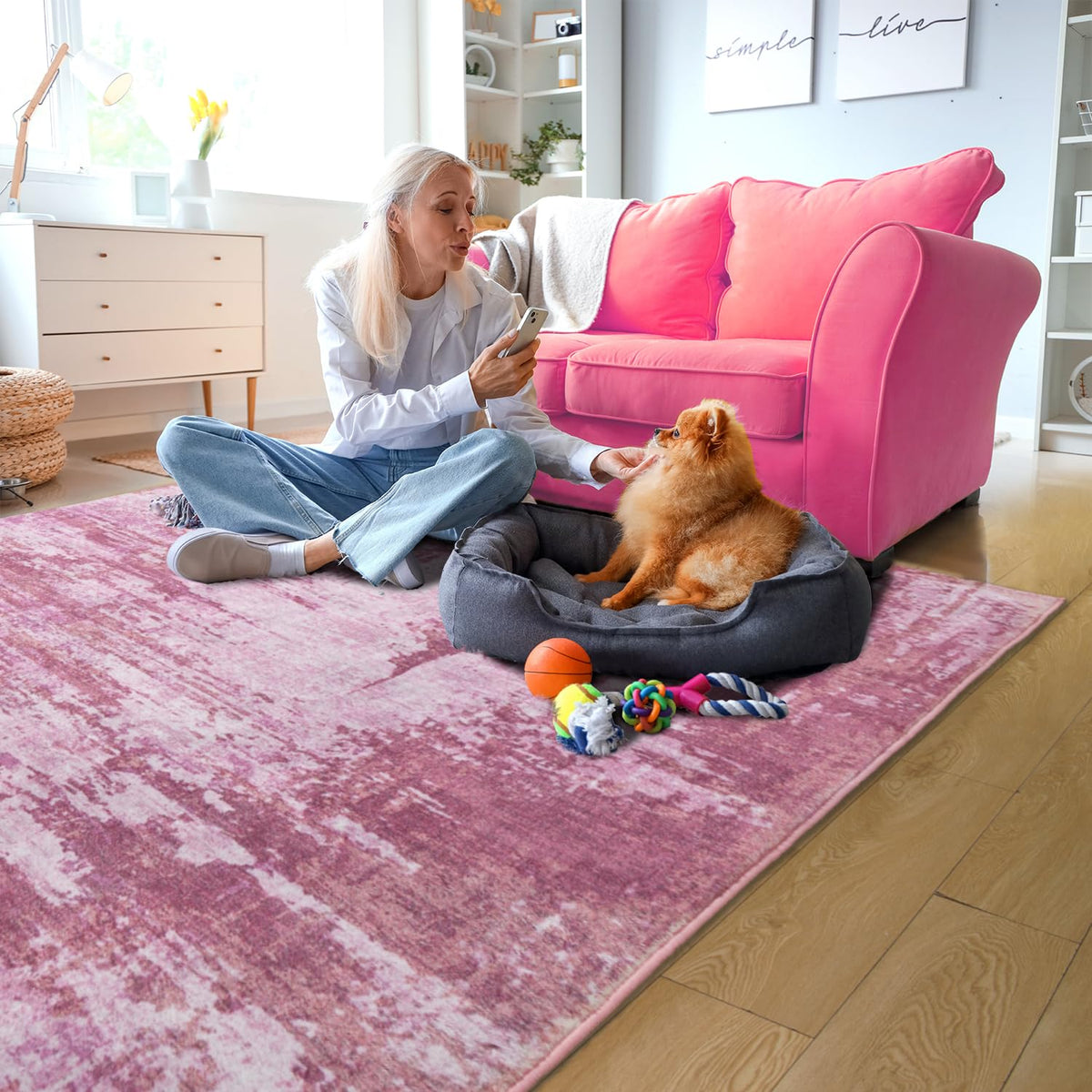 Ompaa 2x6 Rug Runners for Hallways Kitchen Runner Rug Non Slip Washable Grey Long Runner Rugs with Rubber Backing Soft Abstract Carpet Runner for Hallways, Kitchen, Bedroom, Bathroom, Entryway