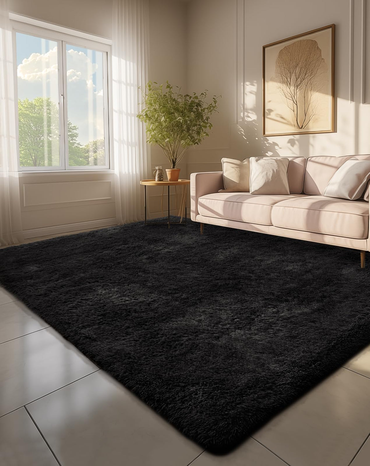 Ophanie 2x6 Washable Runner Rug for Hallway,Non-Slip Fluffy Soft Bedside Rugs, Bedroom Living Room Grey Shaggy Gray Carpet for Kids Girls Boys Dorm Nursery Home Decor Aesthetic