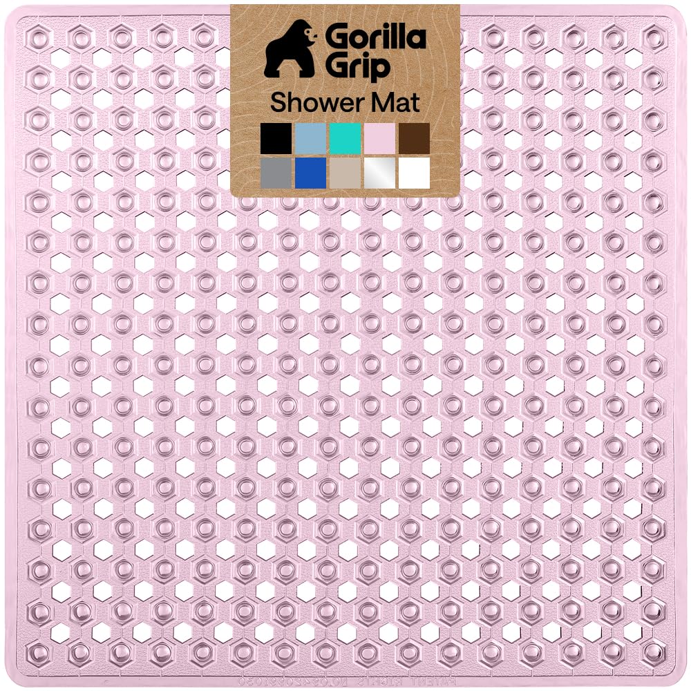 GORILLA GRIP Bath Tub Shower Mat, Bathtub Floor Liner, 35x16 Clear