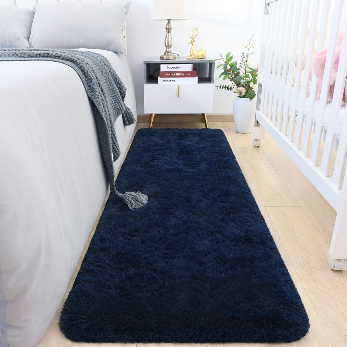 HOMORE Small Rugs for Bedroom 2x3 Feet Beige Rug for Bedside Living Room