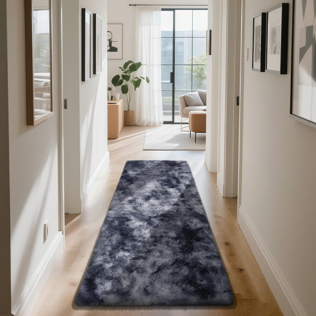 Beige 2x4 Area Rugs for Bedroom, Fluffy Shag Rug Small Rug Bedside Carpet