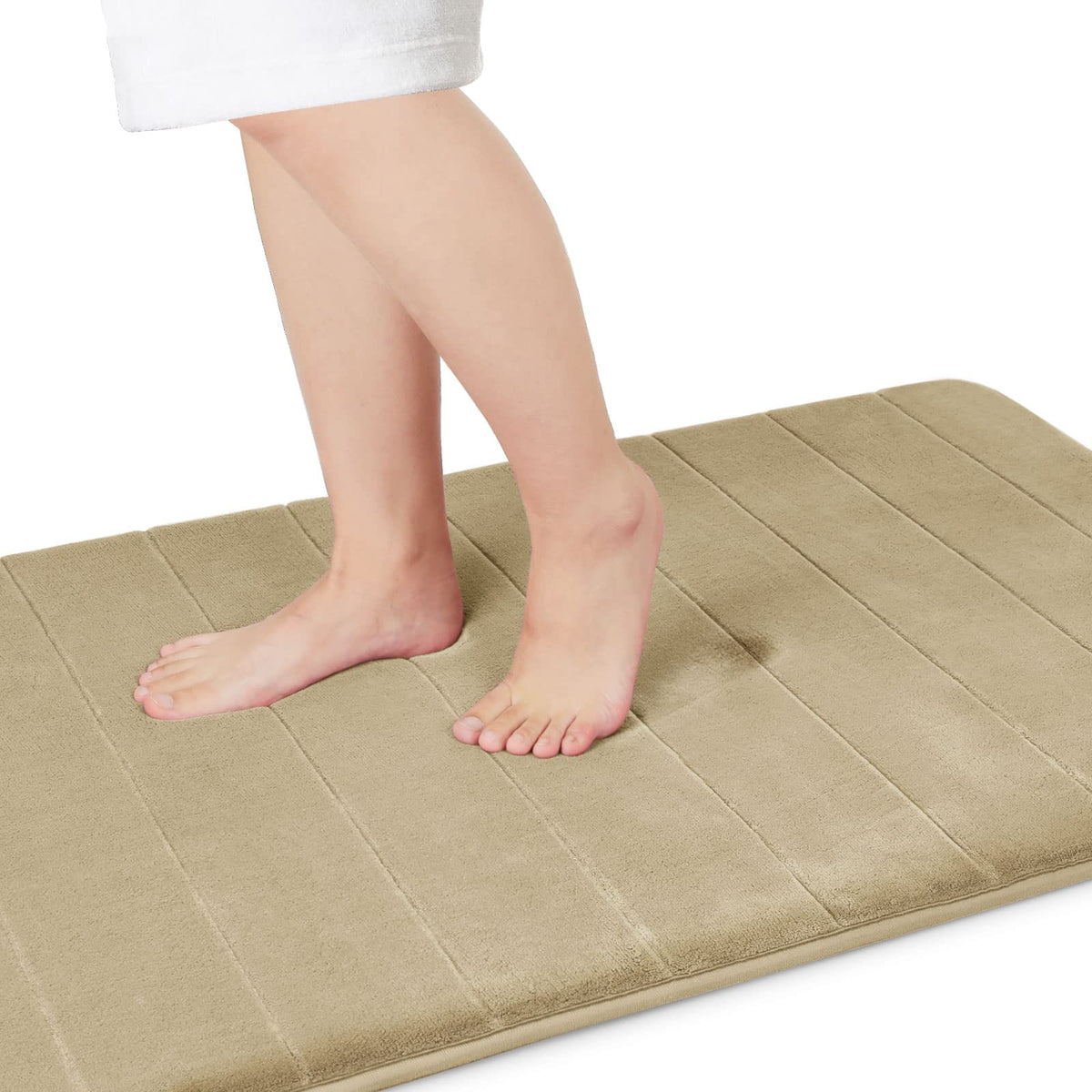 Yimobra Memory Foam Bath Mat, Super Soft & Absorbent Bathroom Rug, Grey