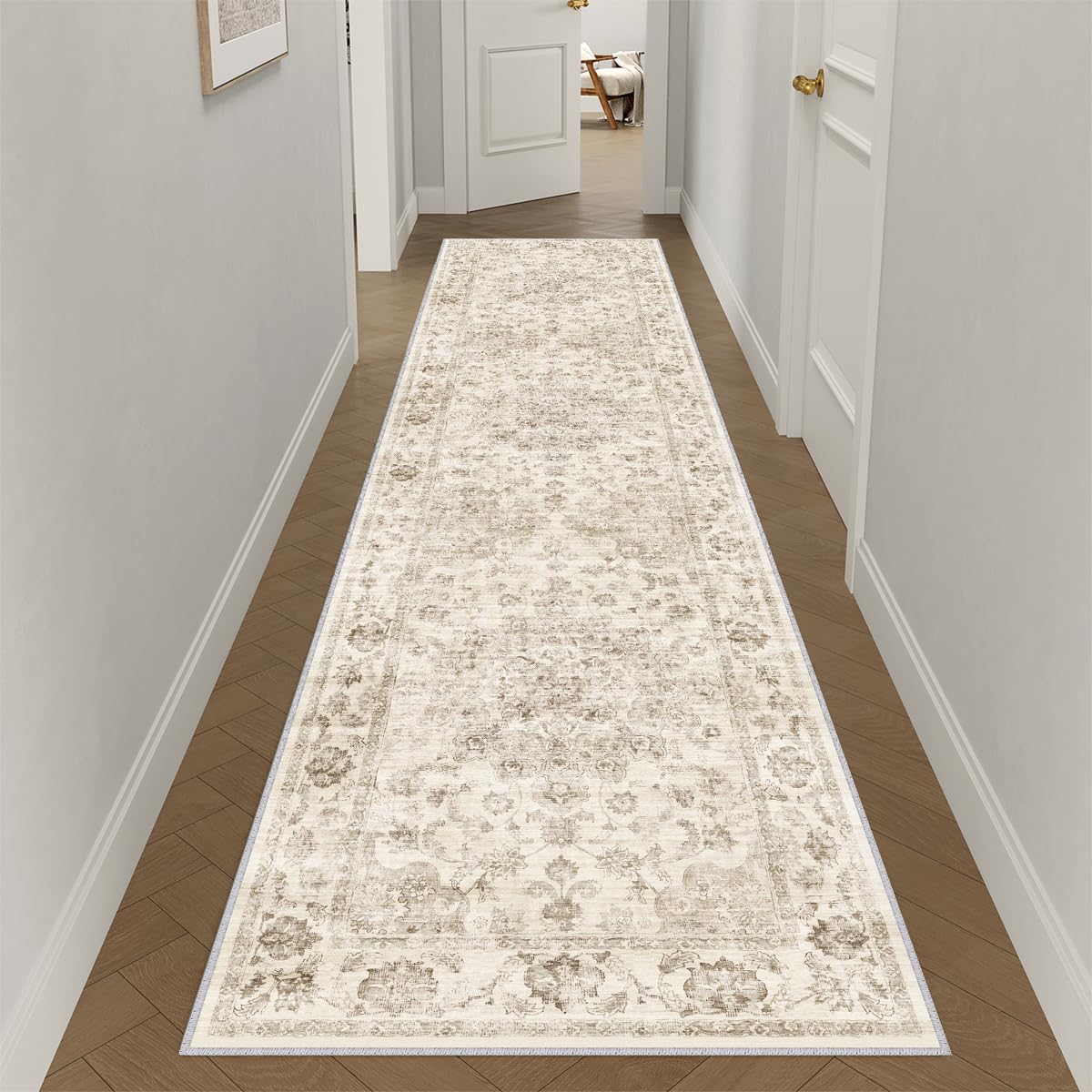 2x3 Beige Neutral Area Rug