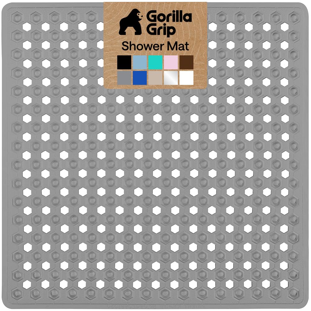 GORILLA GRIP Bath Tub Shower Mat, Bathtub Floor Liner, 35x16 Clear