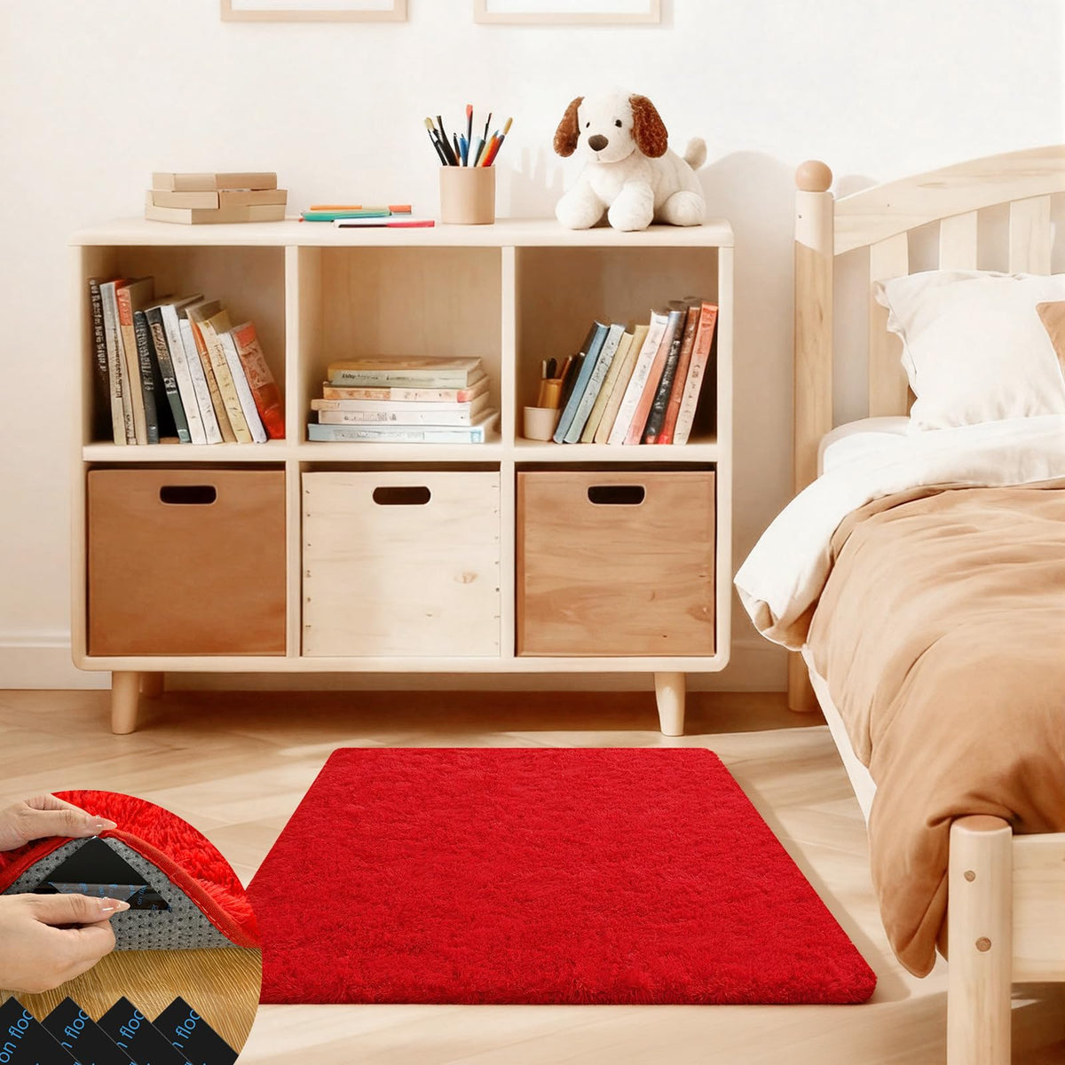 Pink Rug for Bedroom, 2x3 Small Fluffy Area Rugs for Living Room