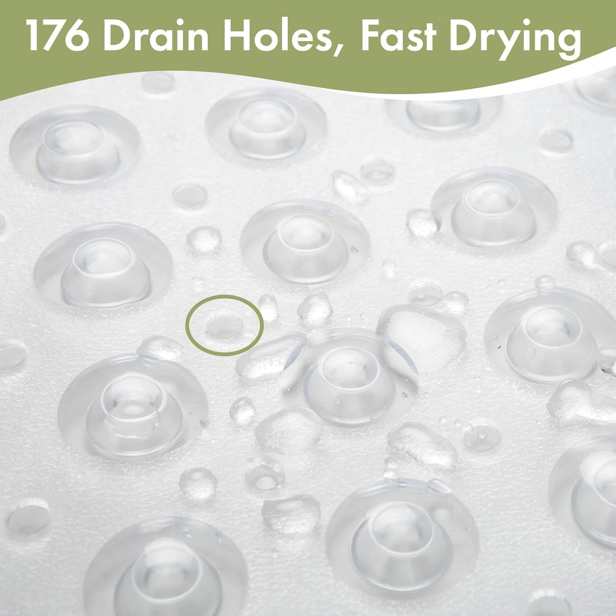 AmazerBath Shower Mat Non Slip 40 x 16 Inches, Shower Stall Mats with Suction Cups and Drain Holes, Non Slip Bath Mat for Tub for Elderly & Kids, Clear