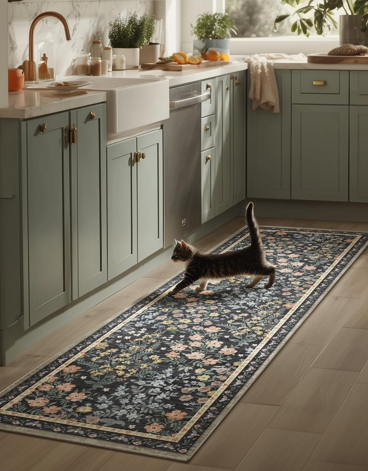 Machine Washable Small Rugs for Entryway: Door Mat Indoor Entrance 2x3 Throw Rug Non-Slip Low Pile Soft Kitchen Rugs for Front Door Indoor Entrance Entry Bedside Kids Room
