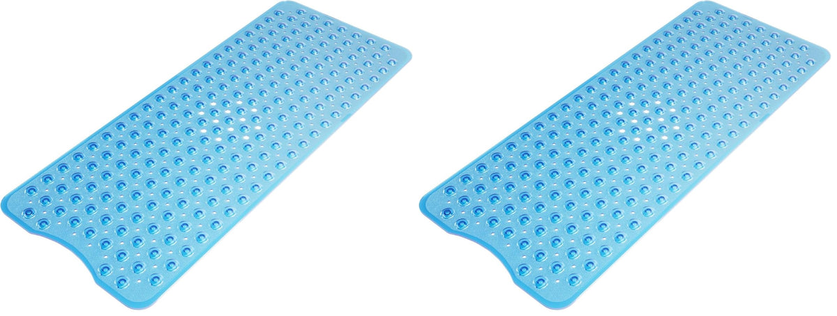 AmazerBath Shower Mat Non Slip 40 x 16 Inches, Shower Stall Mats with Suction Cups and Drain Holes, Non Slip Bath Mat for Tub for Elderly & Kids, Clear