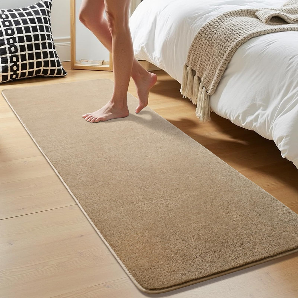 HOMORE 2x3 Small Black Rug, Soft Memory Foam Rugs for Bedroom College Dorm