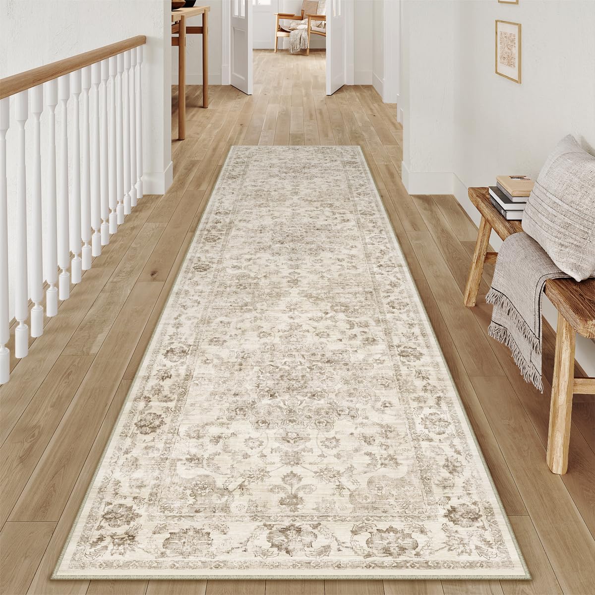 2x3 Beige Neutral Area Rug