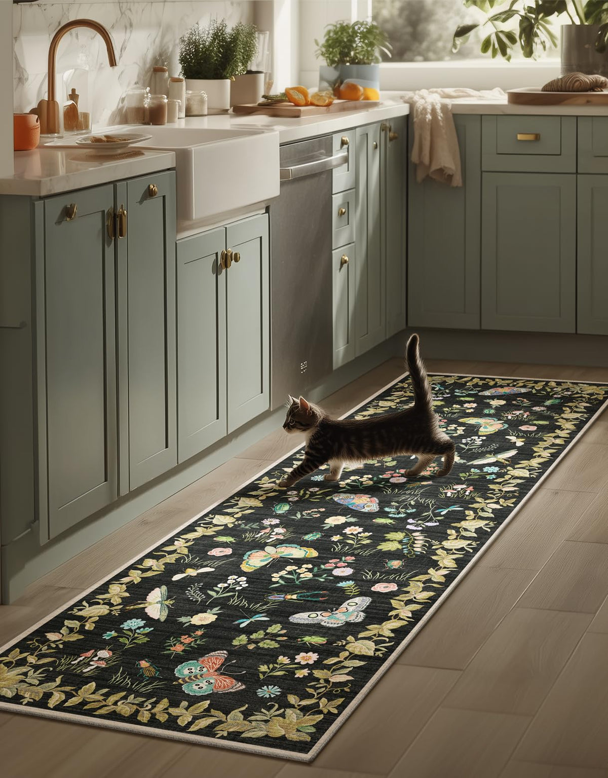 Machine Washable Small Rugs for Entryway: Door Mat Indoor Entrance 2x3 Throw Rug Non-Slip Low Pile Soft Kitchen Rugs for Front Door Indoor Entrance Entry Bedside Kids Room