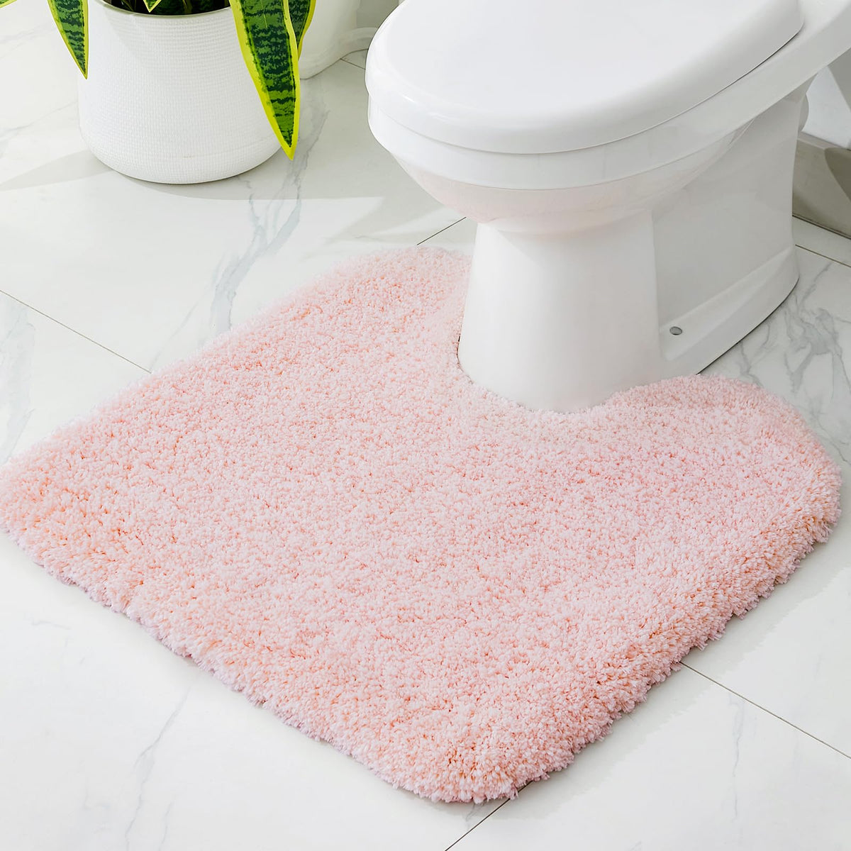 Disolla White Bathroom Rugs 17x24, Microfiber Non-Slip Plush Small Bath Mat