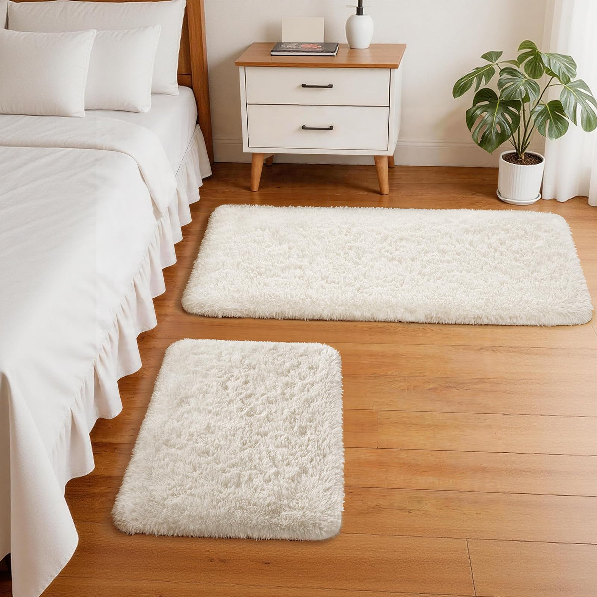 Ophanie Small Rug Upgrade Non Slip Throw Bedside Area Rugs, Fluffy Soft Grey Mini Bedroom Carpet, Affordable Door Entryway Indoor Inside Front Entrance Dog 2x3 Mat, Home Decor Aesthetic, Nursery