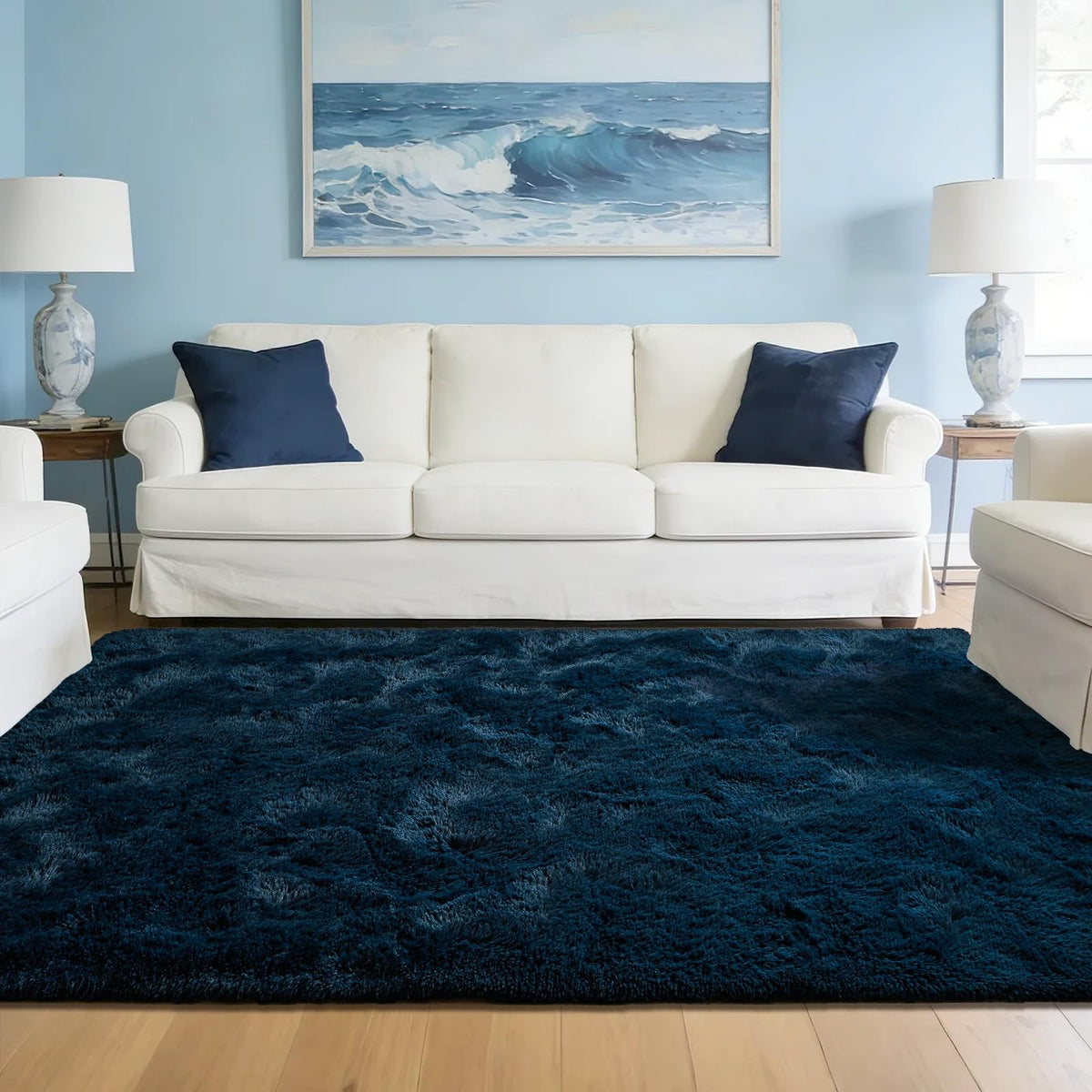 Runner Rug for Bedroom, 2x6 Soft Shag Fluffy Area Rugs for Girls Boy's Room, Plush Shaggy Carpet with Non-Slip Bottom for Living Room Dorm, Olive Green