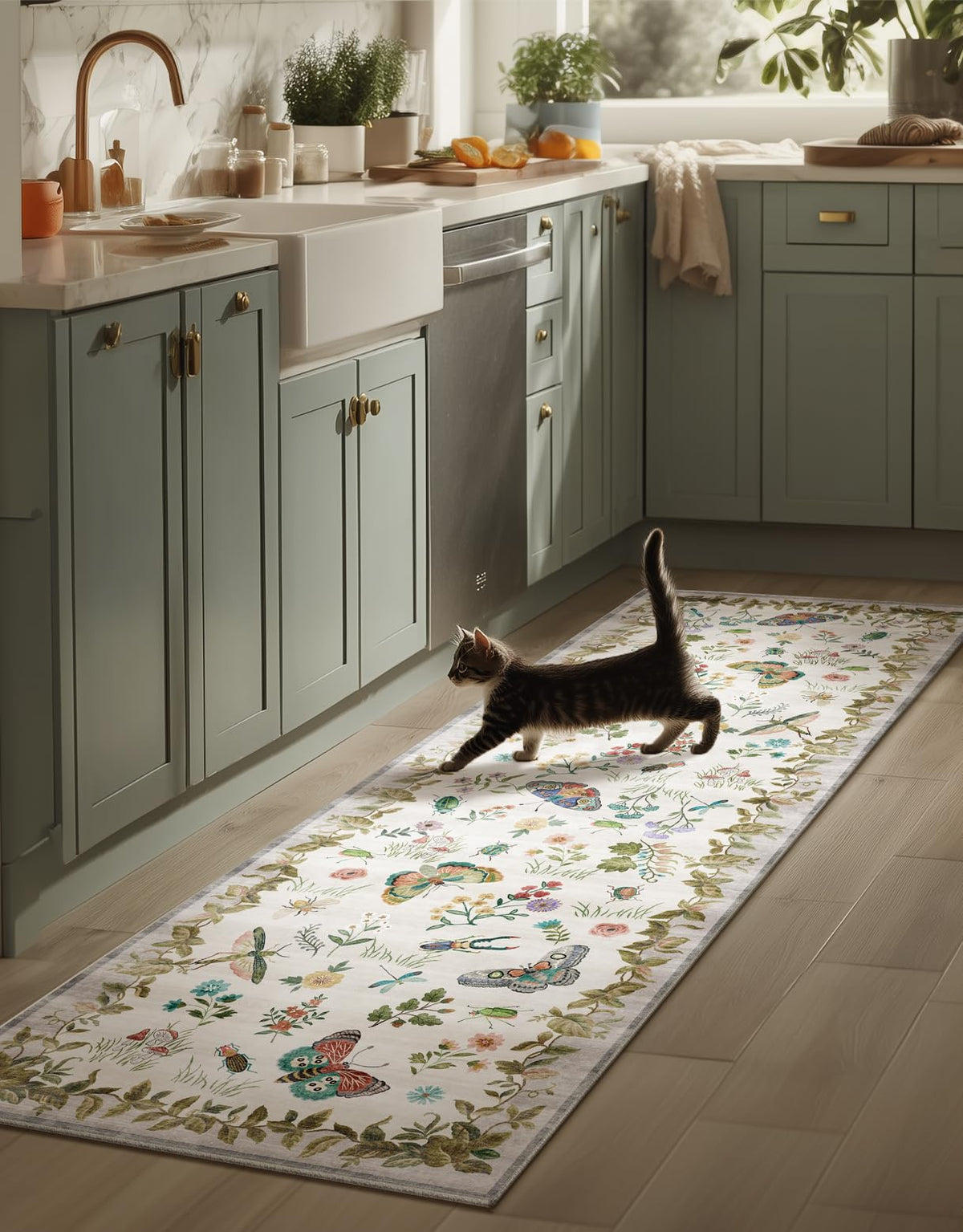 Machine Washable Small Rugs for Entryway: Door Mat Indoor Entrance 2x3 Throw Rug Non-Slip Low Pile Soft Kitchen Rugs for Front Door Indoor Entrance Entry Bedside Kids Room