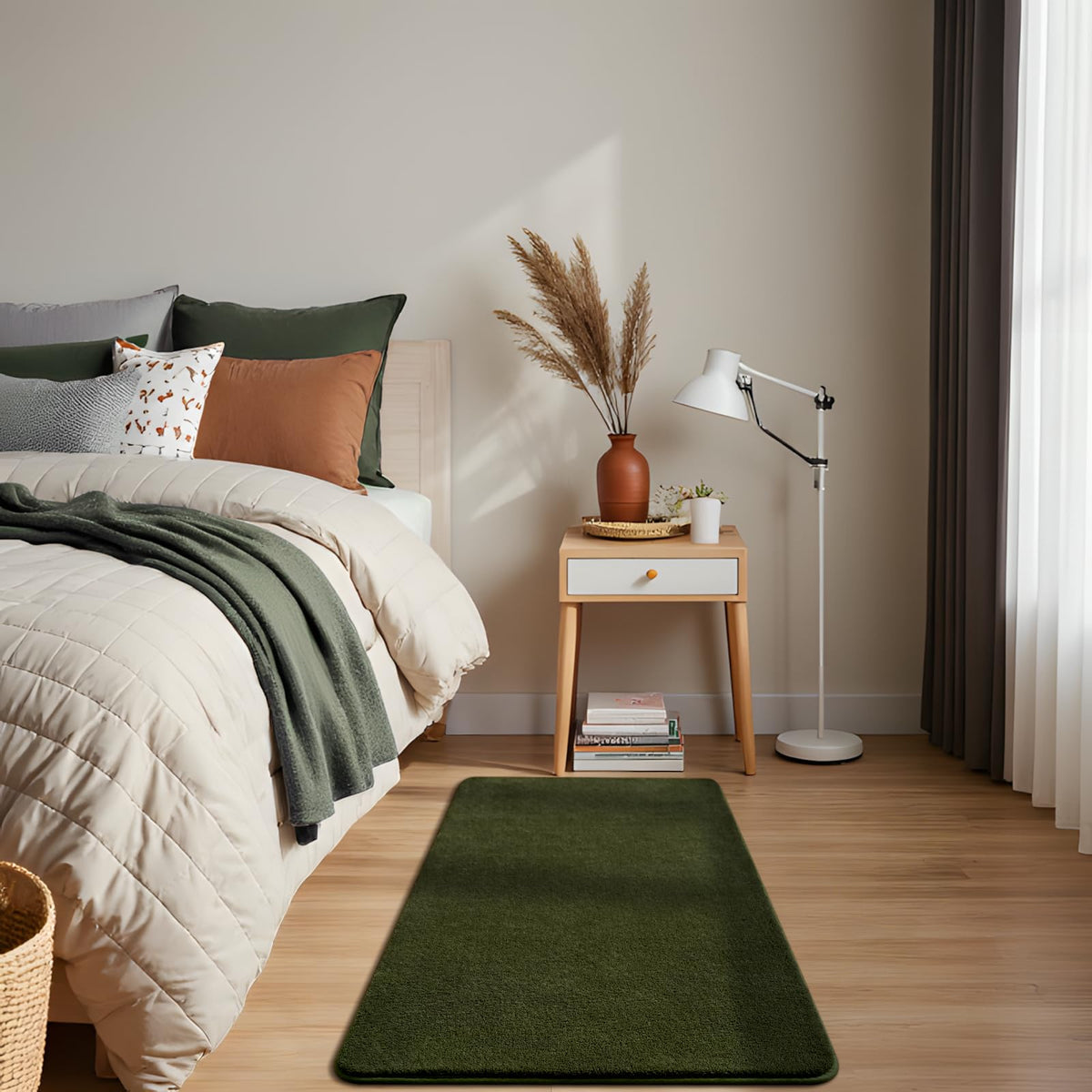 HOMORE 2x3 Small Black Rug, Soft Memory Foam Rugs for Bedroom College Dorm