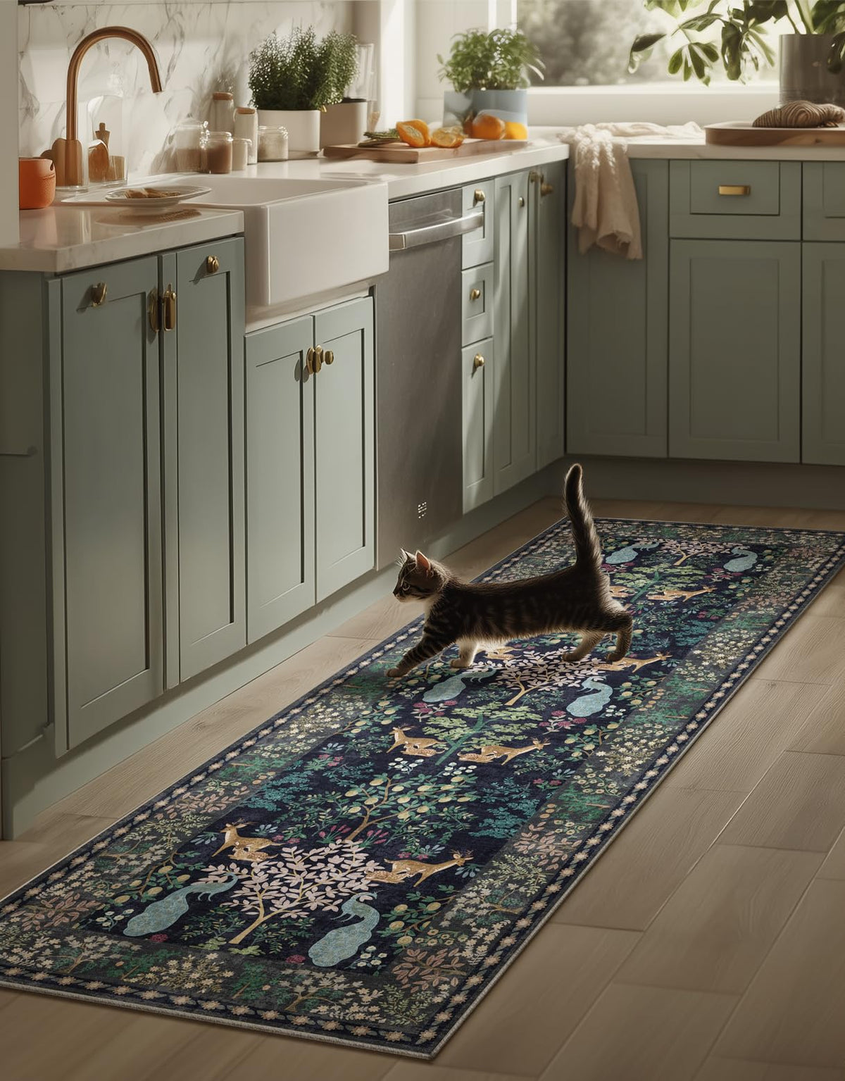 Machine Washable Small Rugs for Entryway: Door Mat Indoor Entrance 2x3 Throw Rug Non-Slip Low Pile Soft Kitchen Rugs for Front Door Indoor Entrance Entry Bedside Kids Room